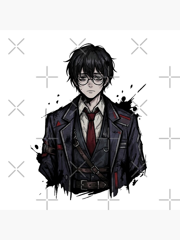 Limbus Company Yi Sang Ink Portrait Anime Gaming Tee Throw Pillow - Image 2