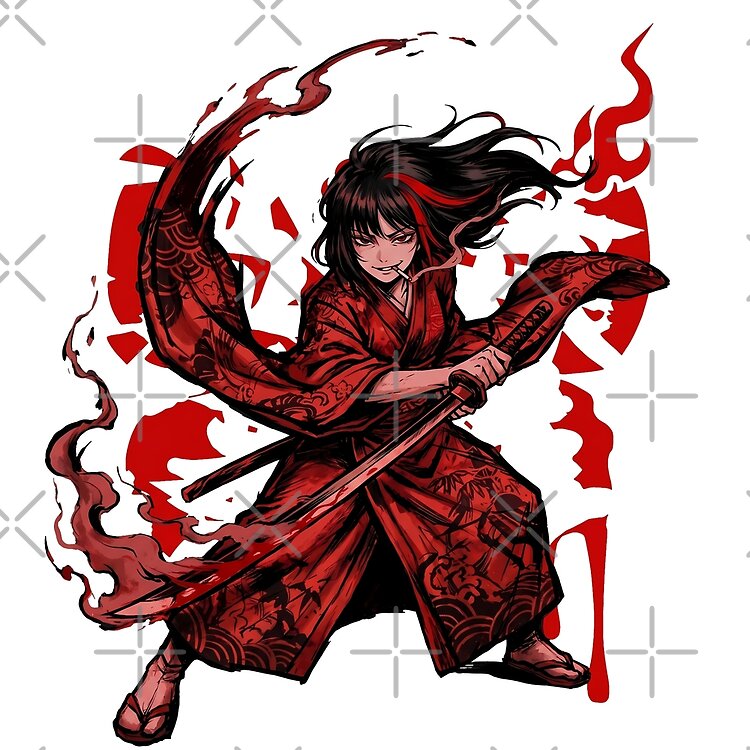 Limbus Company Ryoshu Red Ink Slash Anime Gaming Tee Tote Bag - Image 2