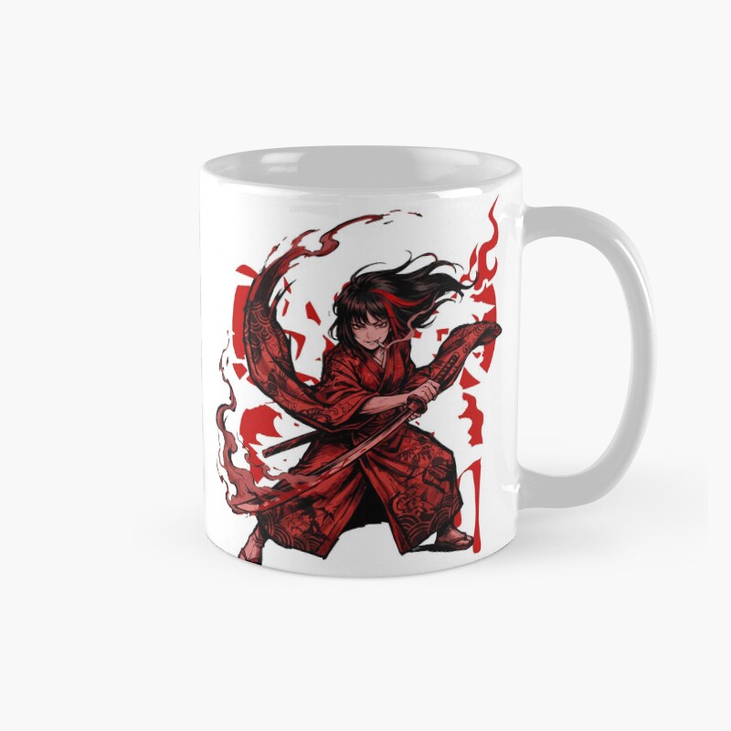 Limbus Company Ryoshu Red Ink Slash Anime Gaming Tee Mug