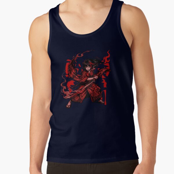 Limbus Company Ryoshu Red Ink Slash Anime Gaming Tee Tank Top - Image 5