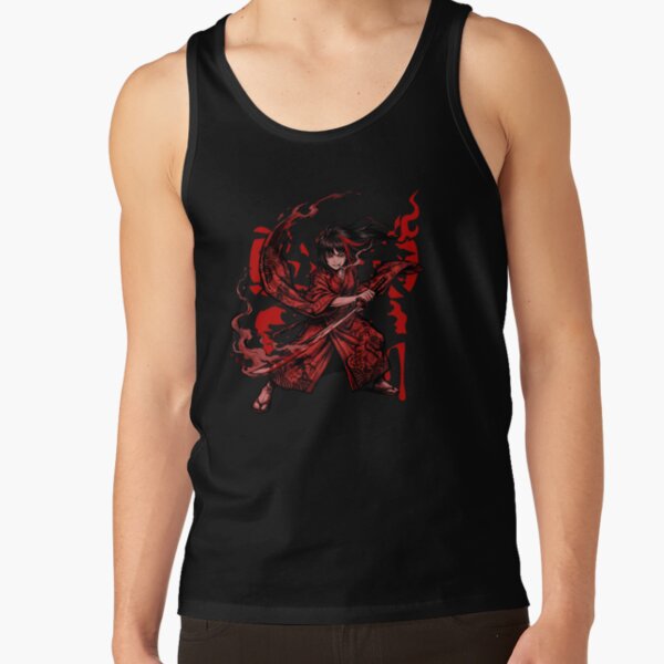 Limbus Company Ryoshu Red Ink Slash Anime Gaming Tee Tank Top
