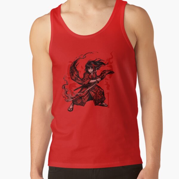 Limbus Company Ryoshu Red Ink Slash Anime Gaming Tee Tank Top - Image 4