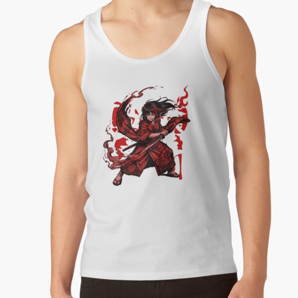 Limbus Company Ryoshu Red Ink Slash Anime Gaming Tee Tank Top - Image 2