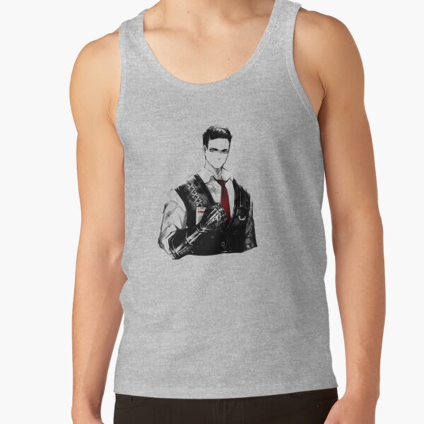Limbus Company Meursault Portrait Anime Gaming Graphic Tee Tank Top - Image 4