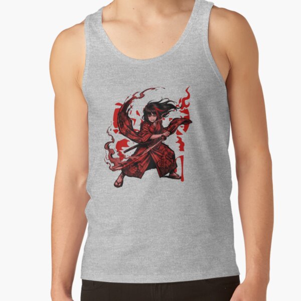 Limbus Company Ryoshu Red Ink Slash Anime Gaming Tee Tank Top - Image 3