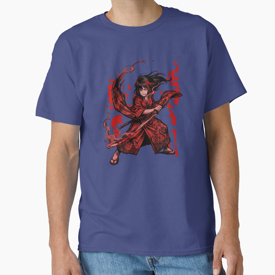 Limbus Company Ryoshu Red Ink Slash Anime Gaming Tee T-shirt - Image 4