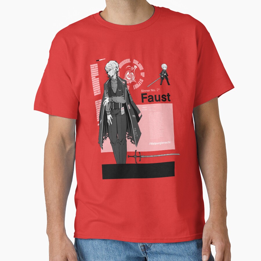 Limbus Company Faust Minimalist Print T-shirt - Image 5