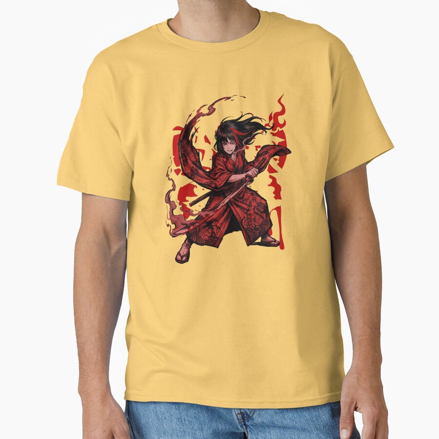Limbus Company Ryoshu Red Ink Slash Anime Gaming Tee T-shirt - Image 6