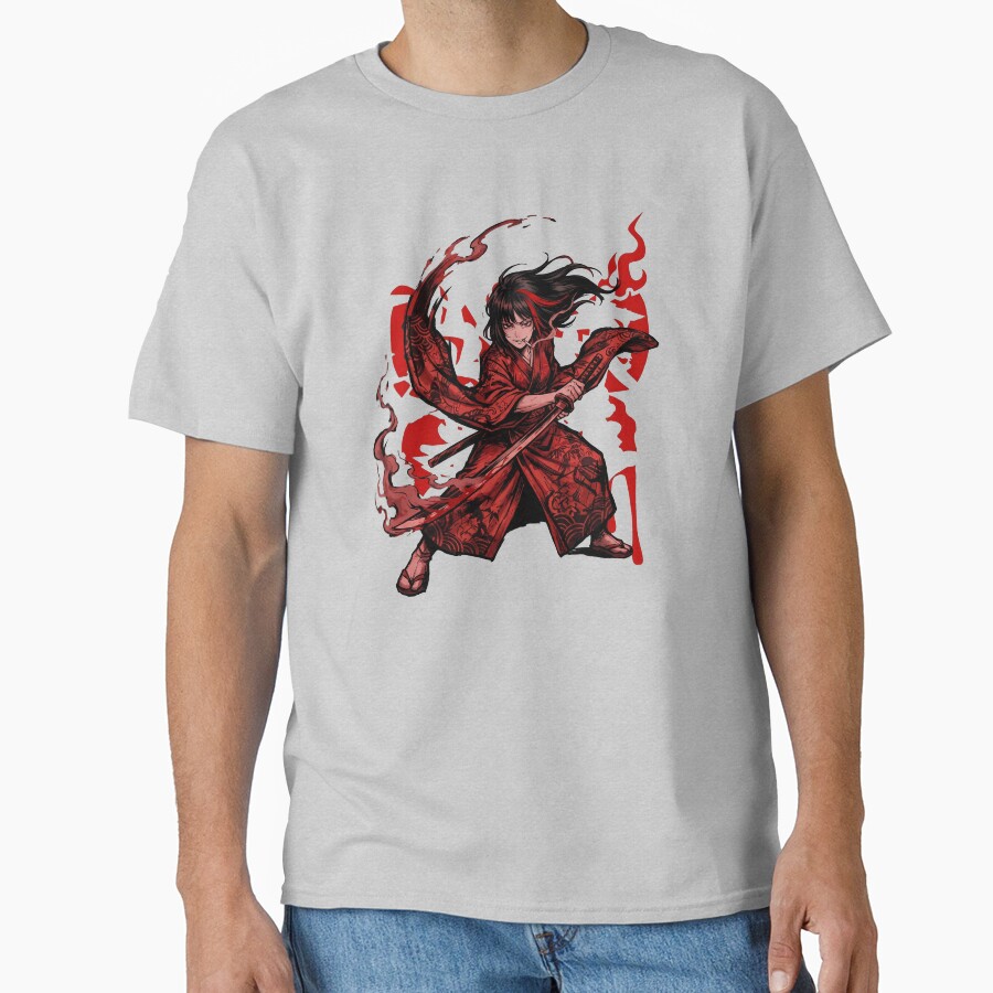 Limbus Company Ryoshu Red Ink Slash Anime Gaming Tee T-shirt - Image 3