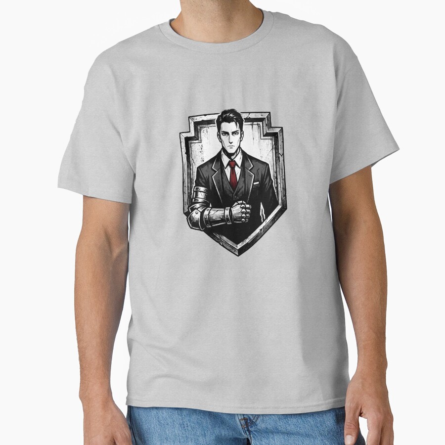 Limbus Company Meursault Crest Emblem Anime Gaming Tee T-shirt - Image 4