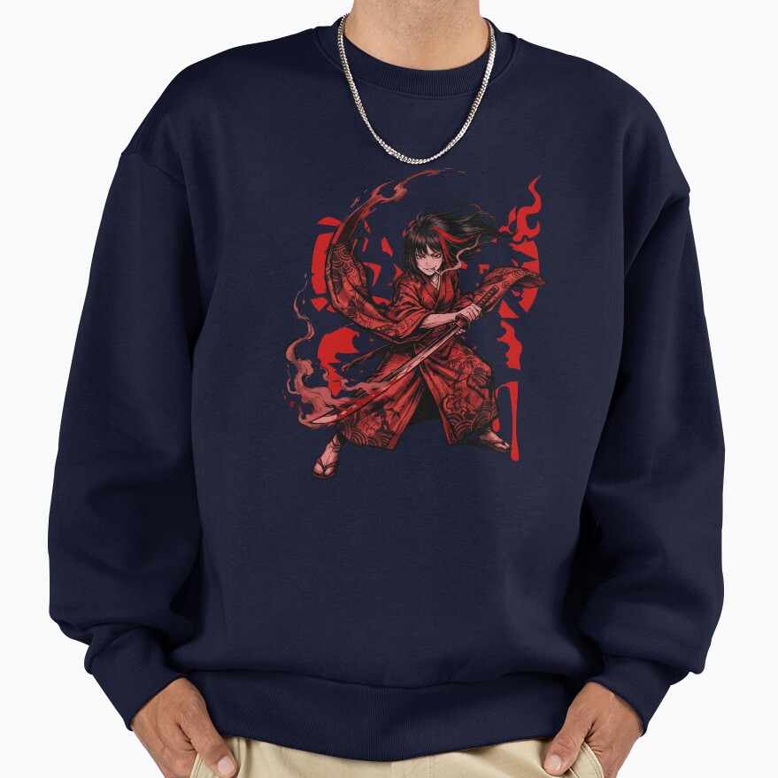 Limbus Company Ryoshu Red Ink Slash Anime Gaming Tee Sweatshirt - Image 5