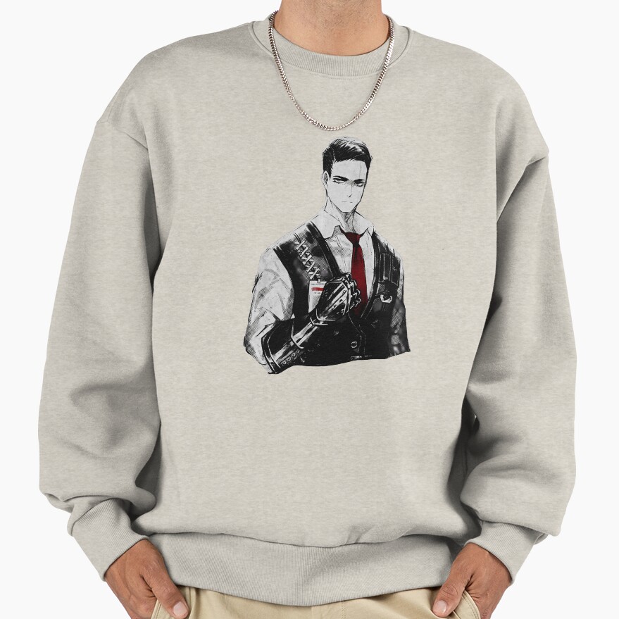 Limbus Company Meursault Portrait Anime Gaming Graphic Tee Sweatshirt - Image 3