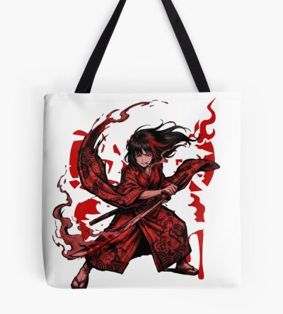 Limbus Company Ryoshu Red Ink Slash Anime Gaming Tee Tote Bag
