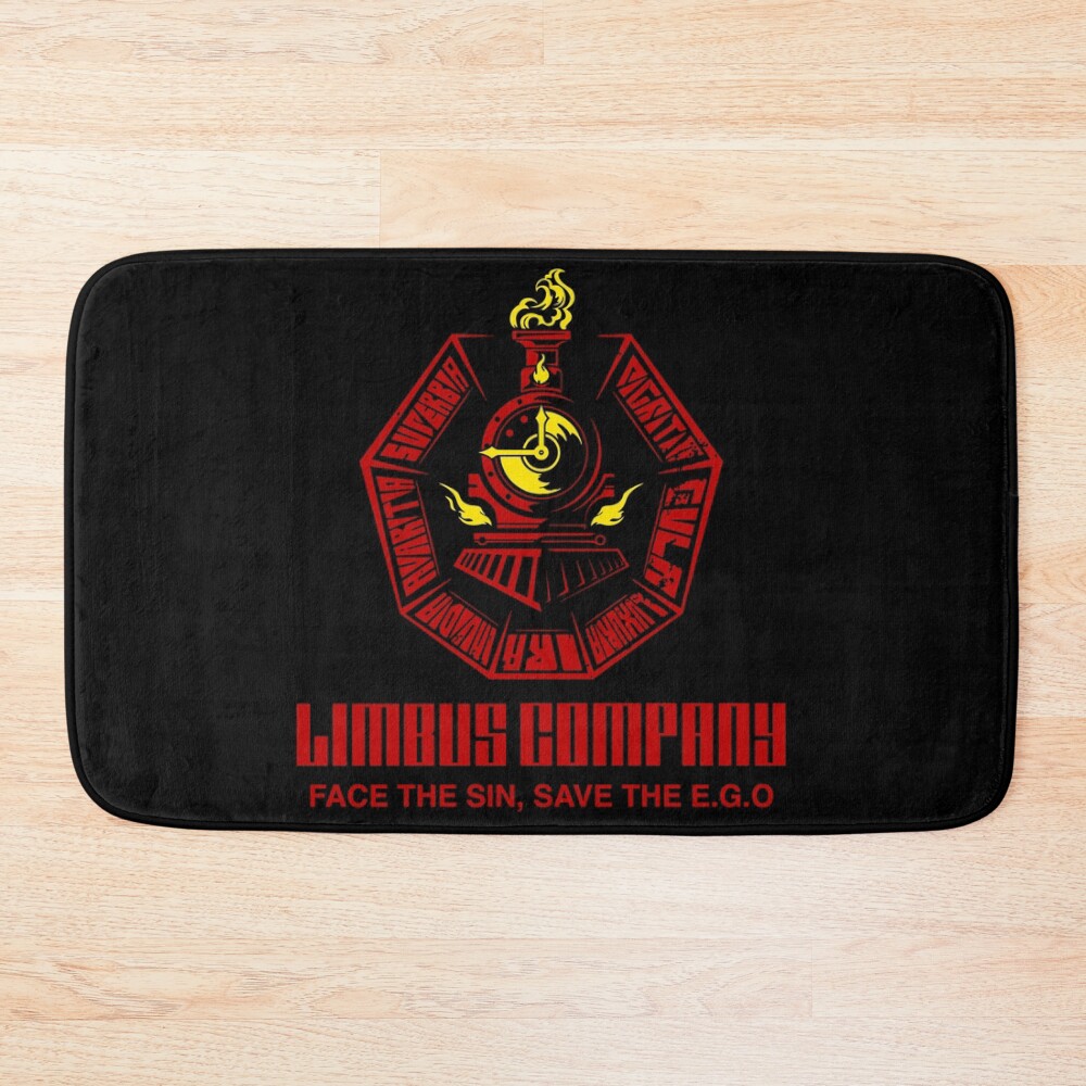Limbus Company Logo Sin Train Emblem Fan Art Gift For Gamers And Anime Fans Bath Mat