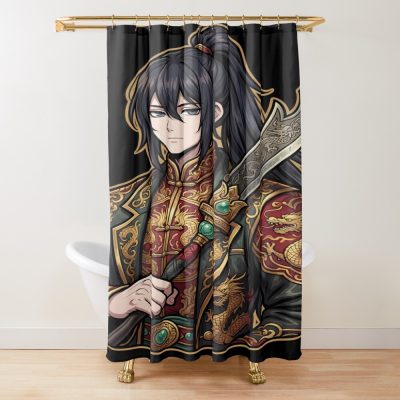 Limbus Company Hong Lu Standing Anime Gaming Graphic Tee Shower Curtain