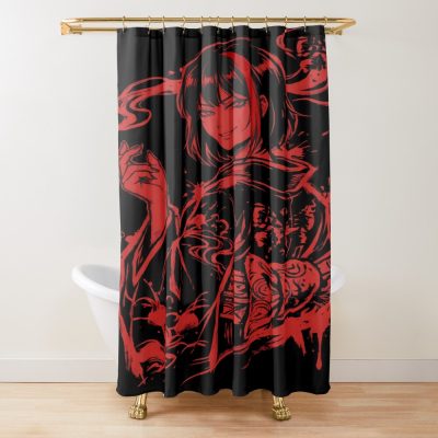 Limbus Company Ryoshu Ink Wash Anime Gaming Graphic Tee Shower Curtain