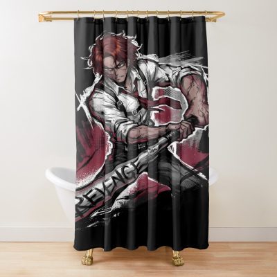 Limbus Company Heathcliff Revenge Swing Anime Gaming Tee Shower Curtain