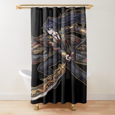 Limbus Company Hong Lu Portrait Anime Gaming Graphic Tee Shower Curtain