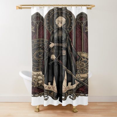 Limbus Company Faust Ornate Frame Anime Gaming Tee Shower Curtain