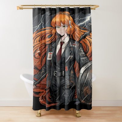 Limbus Company Ishmael Shield Anime Gaming Graphic Tee Shower Curtain