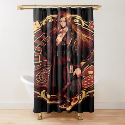 Limbus Company Rodion Roulette Emblem Anime Gaming Tee Shower Curtain