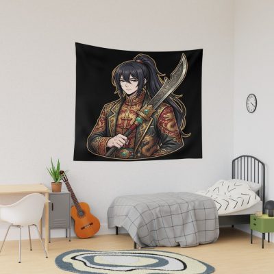Limbus Company Hong Lu Standing Anime Gaming Graphic Tee Tapestry