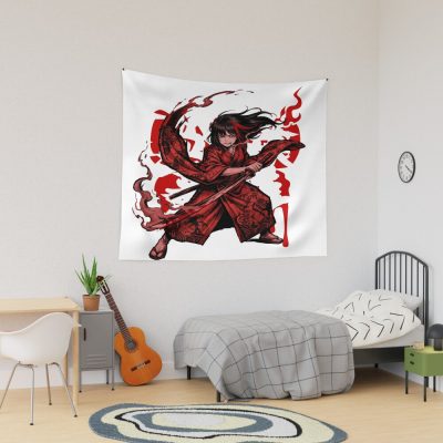 Limbus Company Ryoshu Red Ink Slash Anime Gaming Tee Tapestry