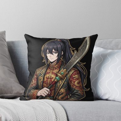 Limbus Company Hong Lu Standing Anime Gaming Graphic Tee Throw Pillow