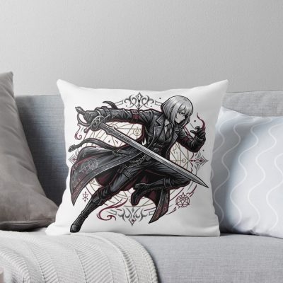 Limbus Company Faust Battle Anime Gaming Graphic Tee Throw Pillow