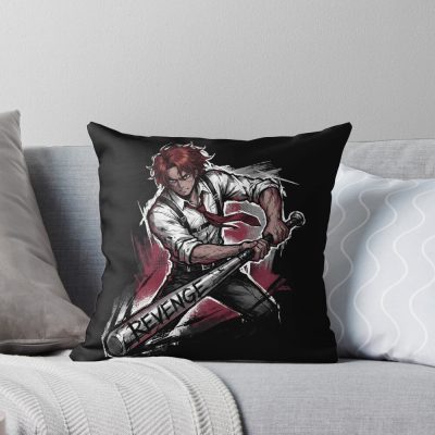 Limbus Company Heathcliff Revenge Swing Anime Gaming Tee Throw Pillow