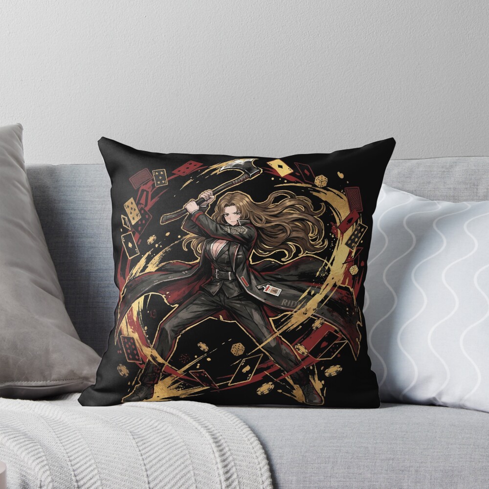 Limbus Company Rodion Gamble Anime Gaming Graphic Tee Throw Pillow